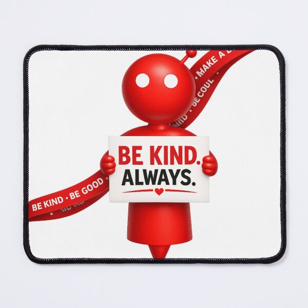 Item preview, Be Kind Always Red Robot T-Shirt | Cute 3D Inspirational PNG Design designed and sold by Saeed Ahmad.
