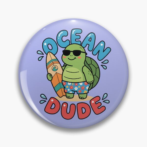 Item preview, Ocean Dude – Cute Surf Turtle Design designed and sold by Sea Gem.