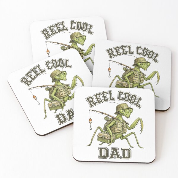 Item preview, Retro Fishing Dad praying mantis Graphic designed and sold by QuiteOrbit.