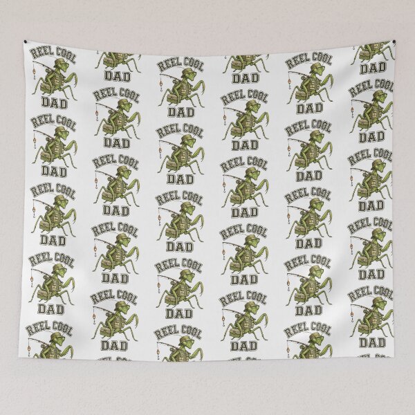 Item preview, Retro Fishing Dad praying mantis Graphic designed and sold by QuiteOrbit.