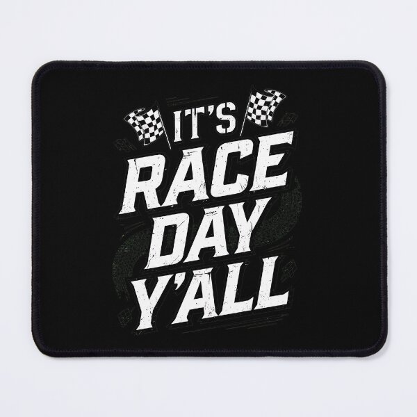 Item preview, It_s Race Day Y_all Dirt Track Racing Checkered Flag designed and sold by Honest-Weirdo.