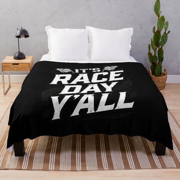 Item preview, It_s Race Day Y_all Dirt Track Racing Checkered Flag designed and sold by Honest-Weirdo.
