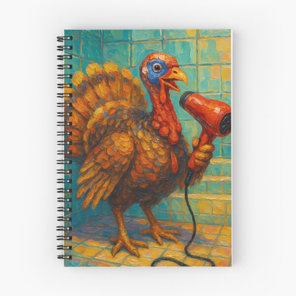 Item preview, Abstract Impasto Painting of Turkey Bathroom Concert | Whimsical Singing Turkey Illustration | Colorful Modern Farmhouse Bathroom Wall Art Print designed and sold by PaintedPixels01.