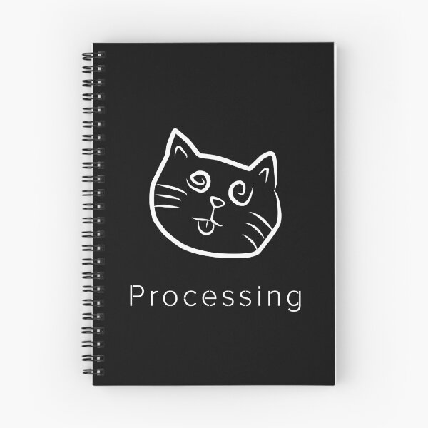 Item preview, Processing Dizzy Cat Minimalist Design designed and sold by ContigoART.