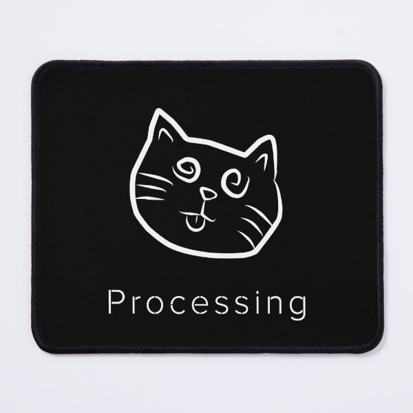 Item preview, Processing Dizzy Cat Minimalist Design designed and sold by ContigoART.