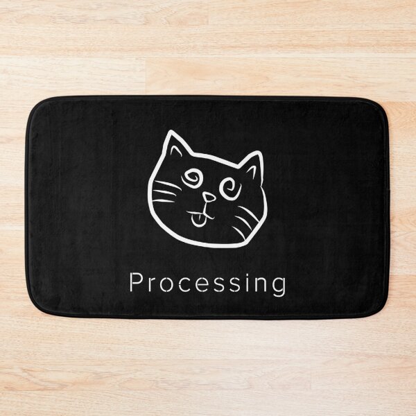 Item preview, Processing Dizzy Cat Minimalist Design designed and sold by ContigoART.
