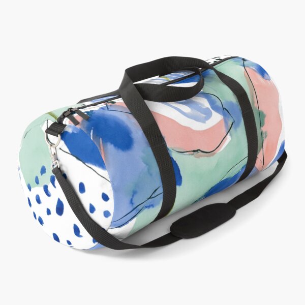 Item preview, Coral & Blue Watercolor Floral Pattern designed and sold by Ramona-Gliga.