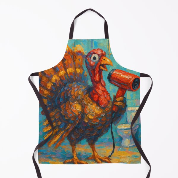 Item preview, Abstract Impasto Painting of Turkey Bathroom Concert | Whimsical Singing Turkey Illustration | Colorful Modern Farmhouse Bathroom Wall Art Print designed and sold by PaintedPixels01.