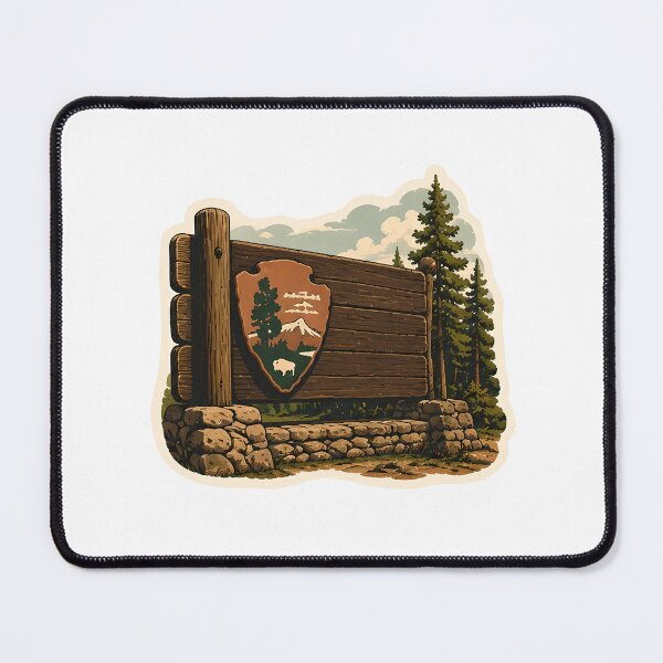 Item preview, National Park Sign Watercolor designed and sold by ChemicalXShop.