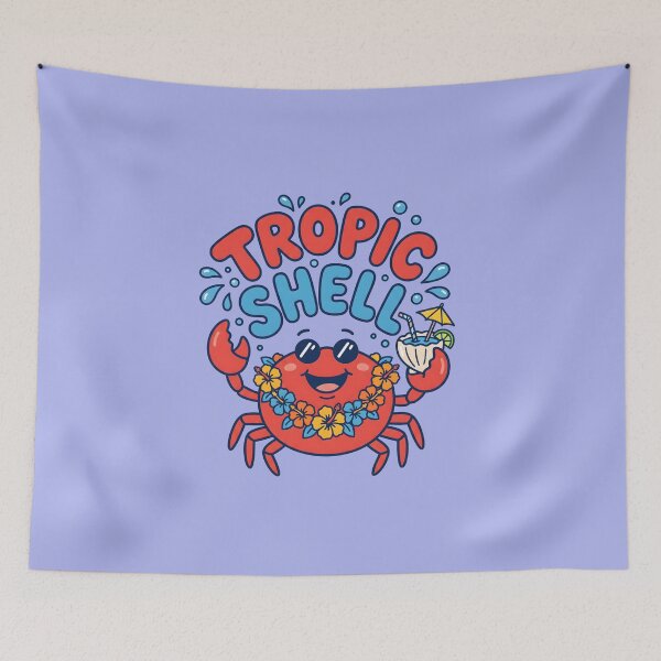 Item preview, Tropic Shell – Cute Tropical Crab Design designed and sold by Sea Gem.