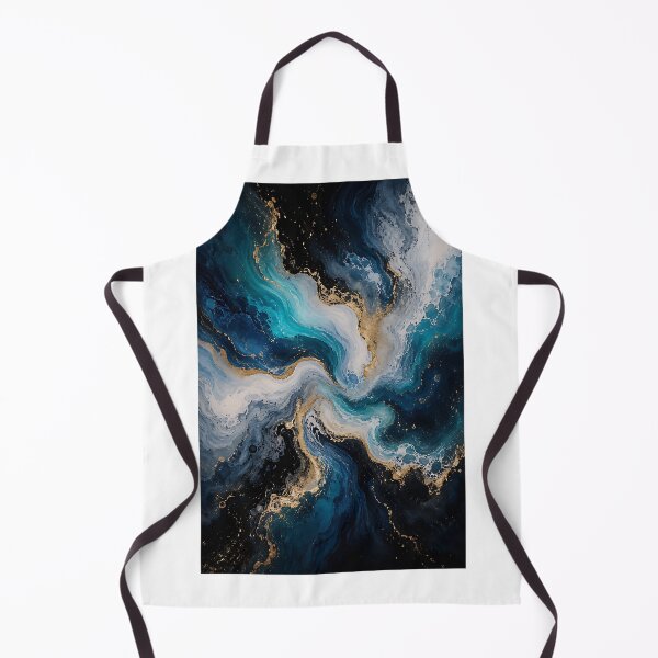 Item preview, Ocean Tide & Gold Leaf Fluid Art designed and sold by Jaideep Walia.