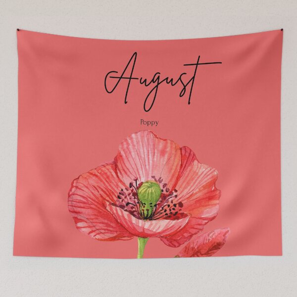 Item preview, August Birth Flower Poppy Bold Aesthetic Floral Art designed and sold by Cozy Moss Studio.