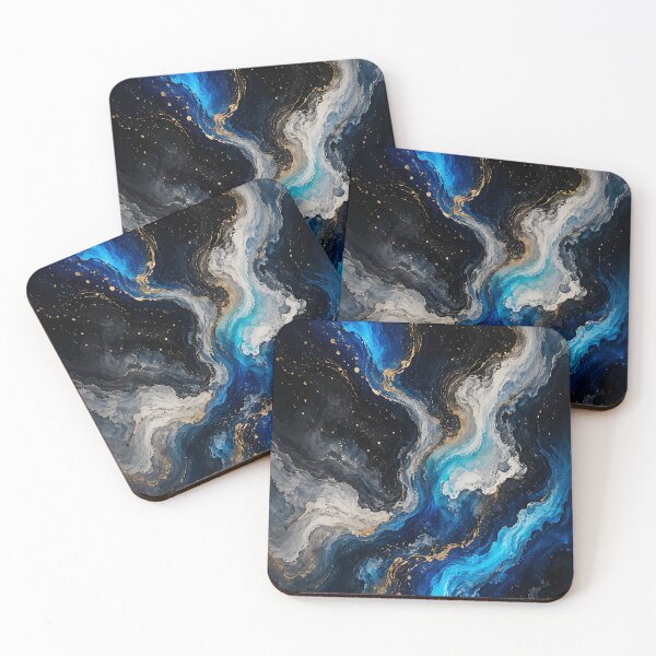 Item preview, Deep Sapphire & Gold Cosmic Marble designed and sold by Jaideep Walia.