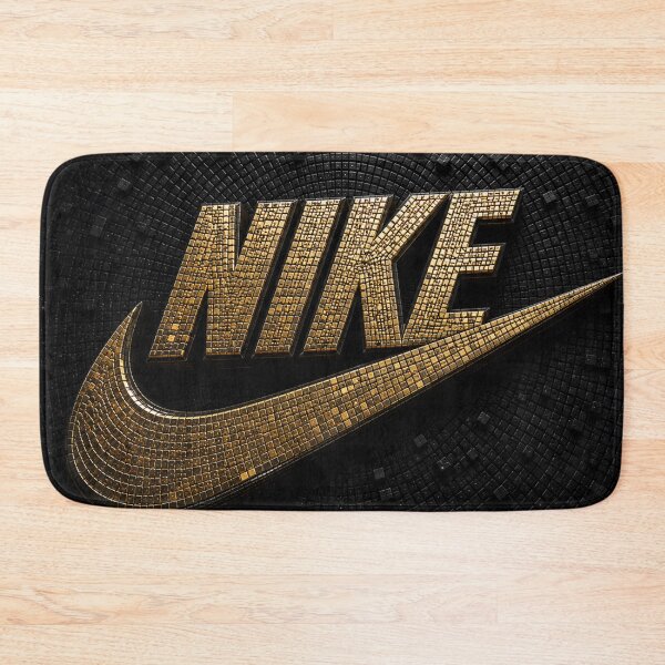 Aperçu de l'œuvre Nike Micro Mosaïque 3D Noir & Or – Design Géométrique Premium créée et vendue par JcAbstractArt.