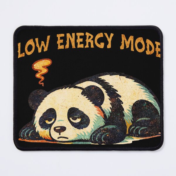 Item preview, Low Energy Mode - Cute Sleepy Panda designed and sold by Graphic Vibe Designs.
