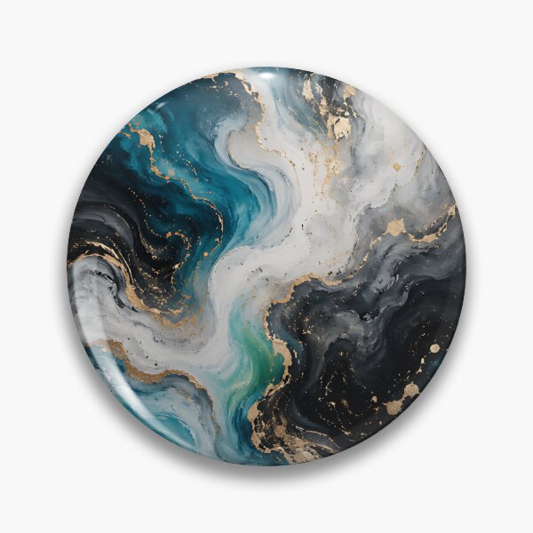 Item preview, Midnight Ocean & Gold Marble Abstract designed and sold by Jaideep Walia.