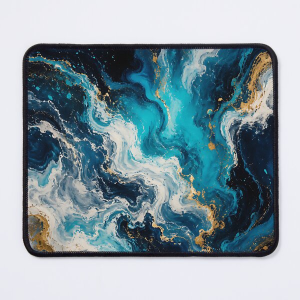 Item preview, Celestial Ocean Gold Abstract Marble designed and sold by Jaideep Walia.