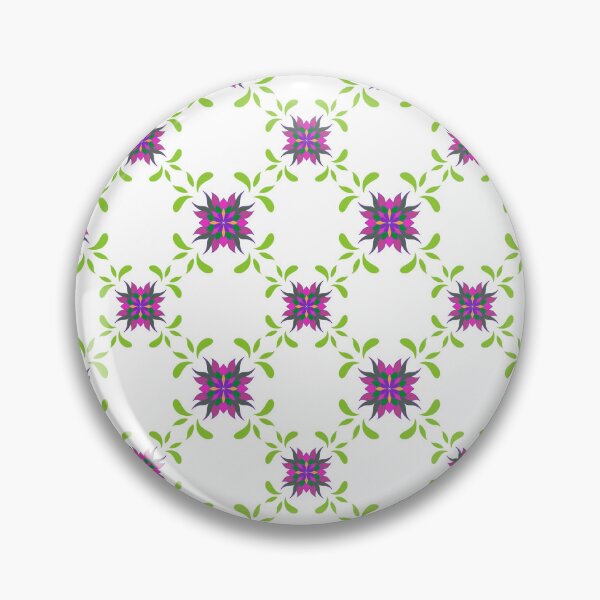 Item preview, Elegant Seamless Floral Vine Pattern with Geometric Flowers on White Background designed and sold by AjjimaJKM.