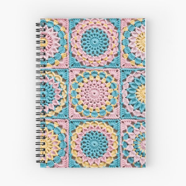 Item preview, Pastel Crochet Flower Square Pink Blue Yellow designed and sold by LuisWorks.
