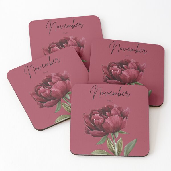 Item preview, November Birth Flower Peony Lush Elegant Floral Graphic designed and sold by Cozy Moss Studio.