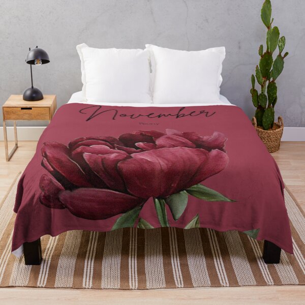 Item preview, November Birth Flower Peony Lush Elegant Floral Graphic designed and sold by Cozy Moss Studio.