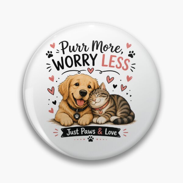 Item preview, Purr more worry less just paws and love designed and sold by KrithigaArts.