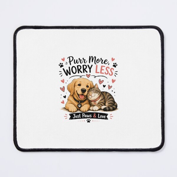Item preview, Purr more worry less just paws and love designed and sold by KrithigaArts.