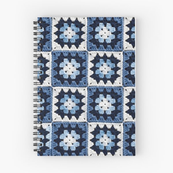 Item preview, Navy Blue Crochet Granny Square Flower Blanket designed and sold by LuisWorks.