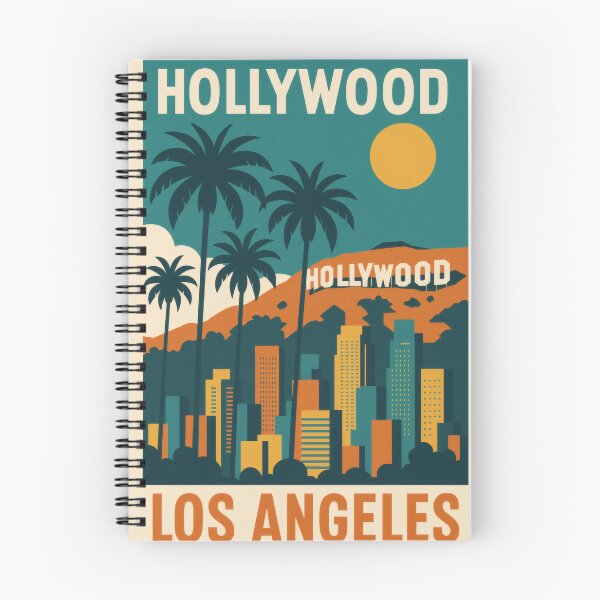 Item preview, Retro Pop Art Poster Illustration of Los Angeles | Bold California City Print with Hollywood Sign, Palm Trees & Downtown Skyline | Vintage West Coast Travel Wall Art Decor designed and sold by PaintedPixels01.
