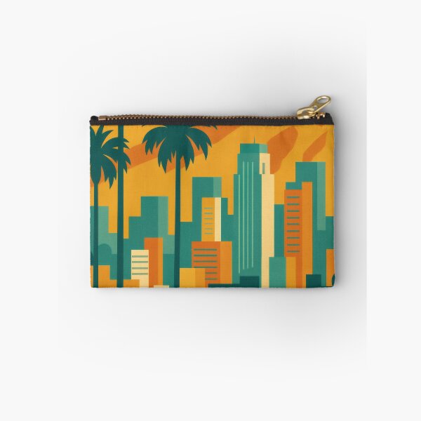 Item preview, Retro Pop Art Poster Illustration of Los Angeles | Bold California City Print with Hollywood Sign, Palm Trees & Downtown Skyline | Vintage West Coast Travel Wall Art Decor designed and sold by PaintedPixels01.
