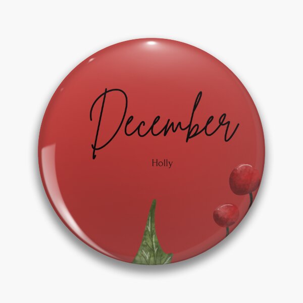 Item preview, December Birth Flower Holly Festive Botanical Design designed and sold by Cozy Moss Studio.