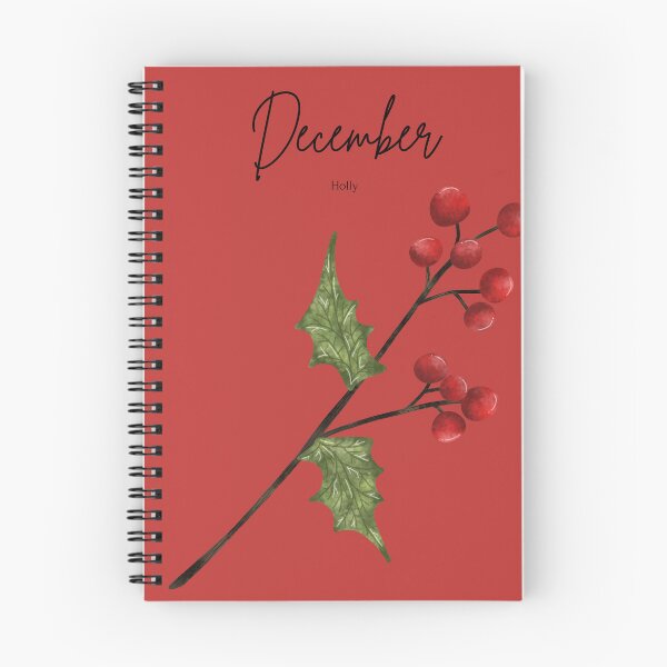 Item preview, December Birth Flower Holly Festive Botanical Design designed and sold by Cozy Moss Studio.