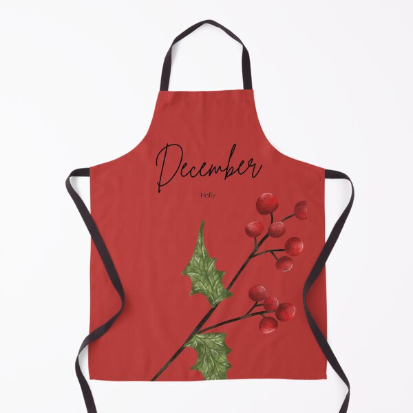 Item preview, December Birth Flower Holly Festive Botanical Design designed and sold by Cozy Moss Studio.