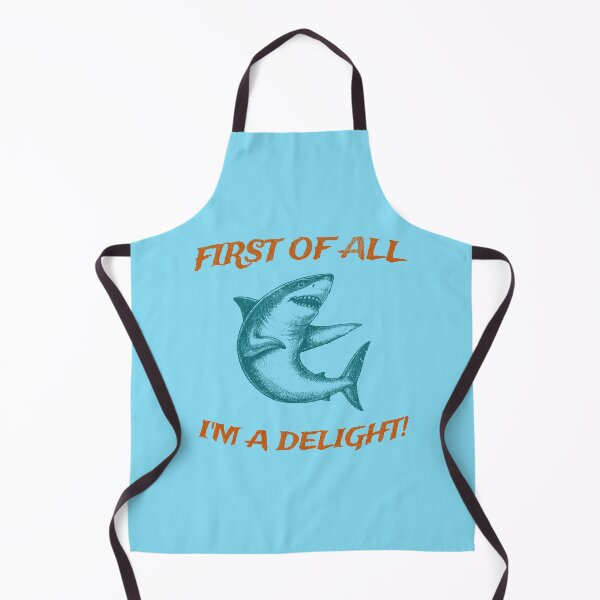 Item preview, First of All I'm a Delight | Funny Great White Shark | Vintage Ocean Humor Design designed and sold by donwillisjrart.