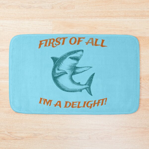 Item preview, First of All I'm a Delight | Funny Great White Shark | Vintage Ocean Humor Design designed and sold by donwillisjrart.