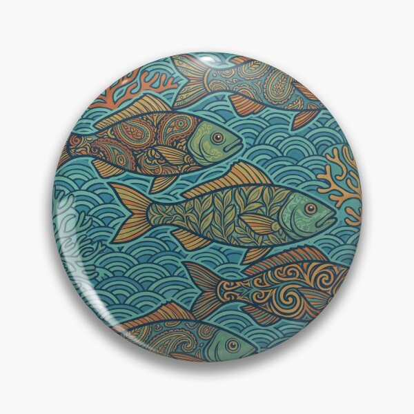 Item preview, Ornamental Fish Ocean Pattern Art Print designed and sold by OddlySticky.
