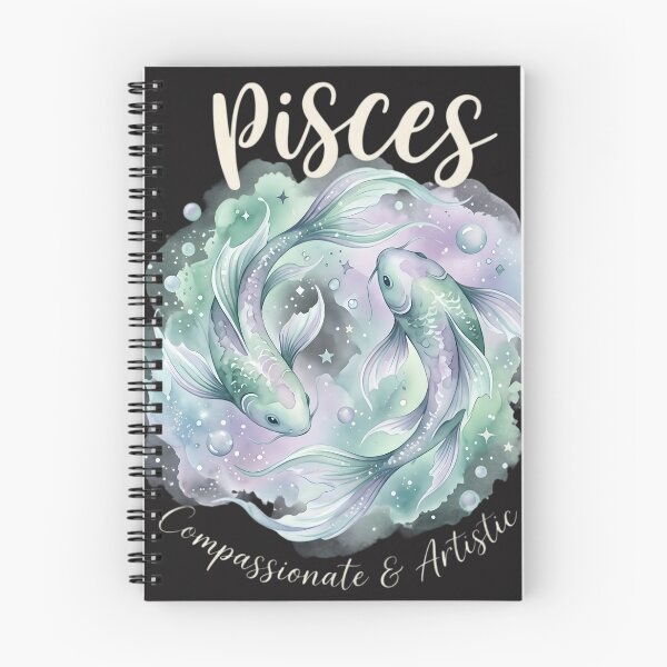 Item preview, Pisces Zodiac Sign Watercolor Fish | Compassionate & Artistic | Daily Horoscope Astrology | Celestial Pisces Gift designed and sold by Bhaskar Digital Art.