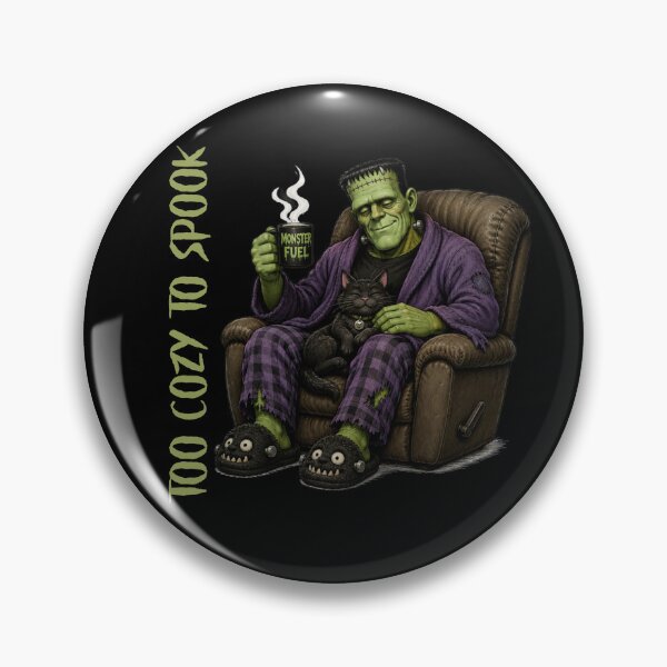 Item preview, Frankenstein's Monster Relaxing - Too Cozy to Spook designed and sold by Giddy Bear Gifts.