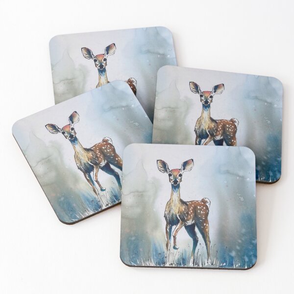 Artikelvorschau, Rehkitz, Aquarell, Wildtiere entworfen und verkauft von ZachMurphyArt.