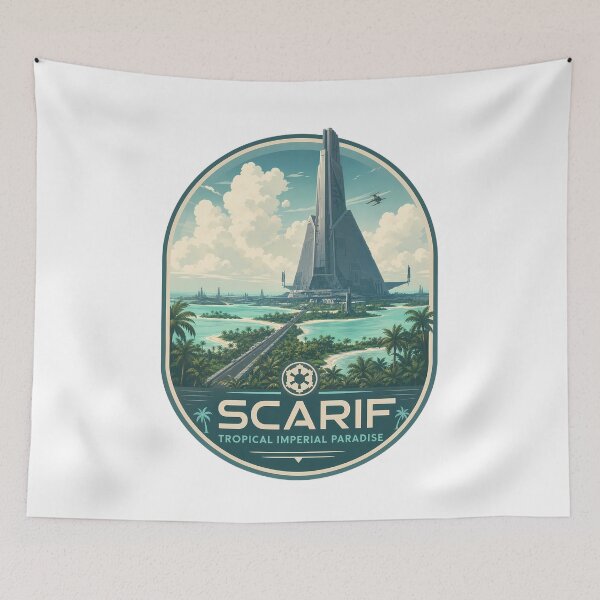 Item preview, Scarif Travel Nature Landscape designed and sold by FrontierCosmic.