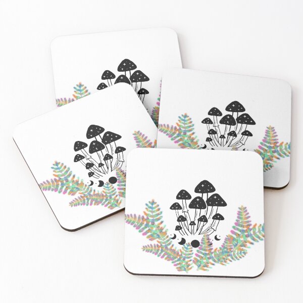 Item preview, Rainbow Ferns and Cosmic Mushrooms Botanical Art designed and sold by Sowaninongtdu.