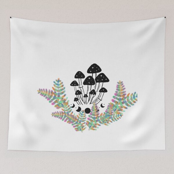 Item preview, Rainbow Ferns and Cosmic Mushrooms Botanical Art designed and sold by Sowaninongtdu.
