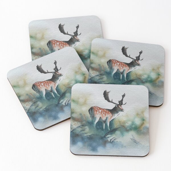 Item preview, Fallow Deer Watercolor Wildlife designed and sold by ZachMurphyArt.