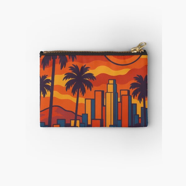 Item preview, Retro Pop Art Poster Illustration of Los Angeles | Bold California City Print with Hollywood Sign, Palm Trees & Downtown Skyline | Vintage West Coast Travel Wall Art Decor designed and sold by PaintedPixels01.