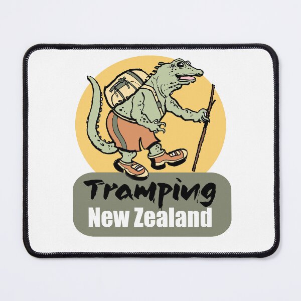 Item preview, Tramping Tuatara Hiker New Zealand designed and sold by Al Benge - NZ & Australian Art.