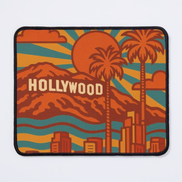 Item preview, Retro Pop Art Poster Illustration of Los Angeles | Bold California City Print with Hollywood Sign, Palm Trees & Downtown Skyline | Vintage West Coast Travel Wall Art Decor designed and sold by PaintedPixels01.