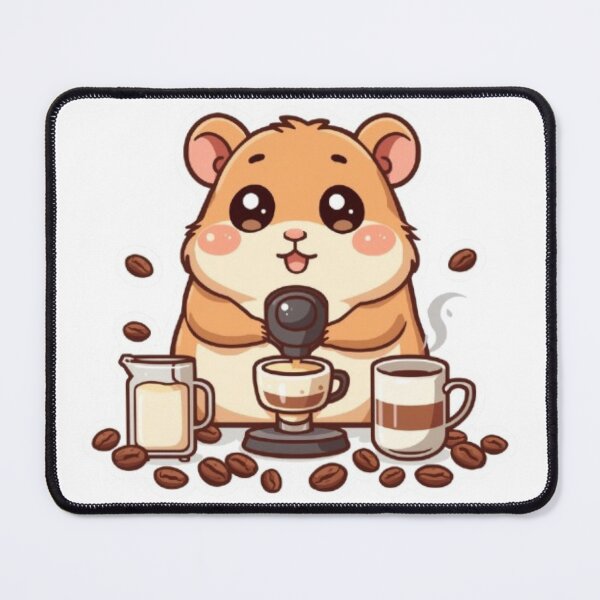 Item preview, Master Latte Maker Hamster | Cute Kawaii Barista Sticker designed and sold by Stylestickers55.
