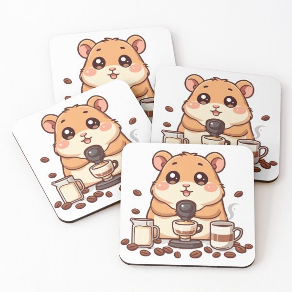 Item preview, Master Latte Maker Hamster | Cute Kawaii Barista Sticker designed and sold by Stylestickers55.