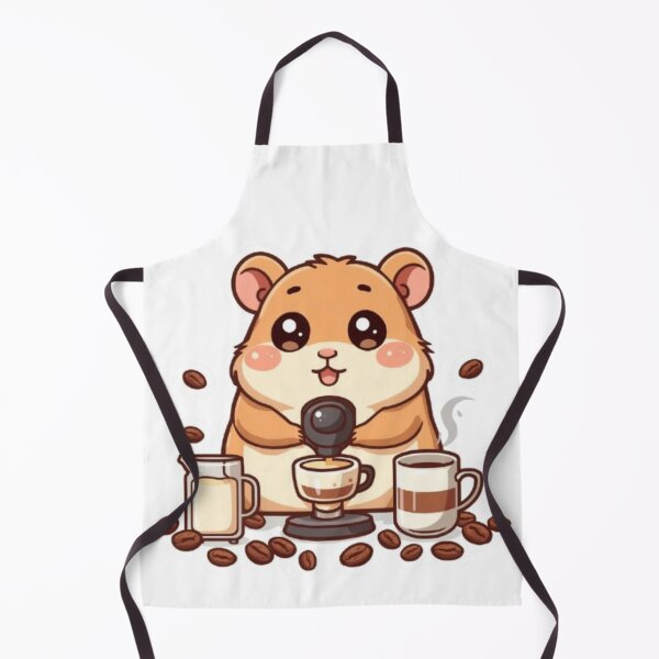 Item preview, Master Latte Maker Hamster | Cute Kawaii Barista Sticker designed and sold by Stylestickers55.