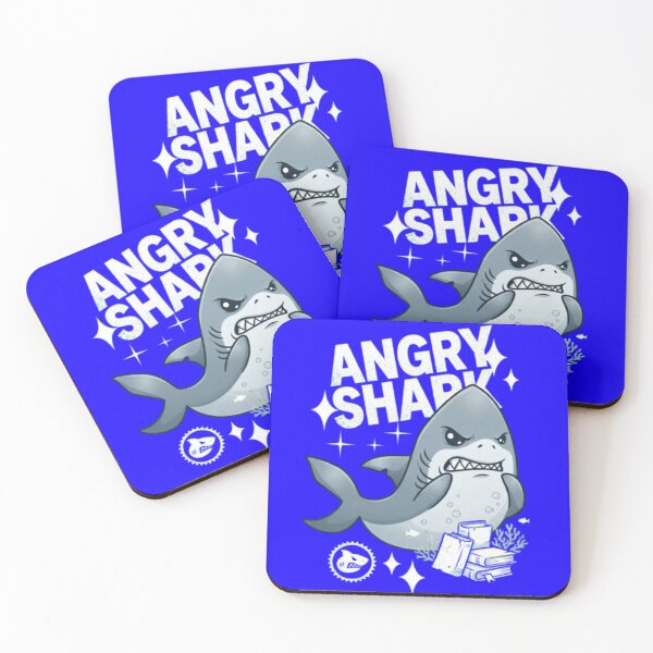 Item preview, Cute Angry Shark with Books Illustration designed and sold by Ahmedsyde.